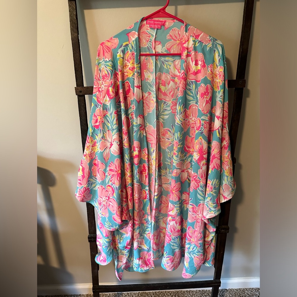 Simply Southern floral swim coverup